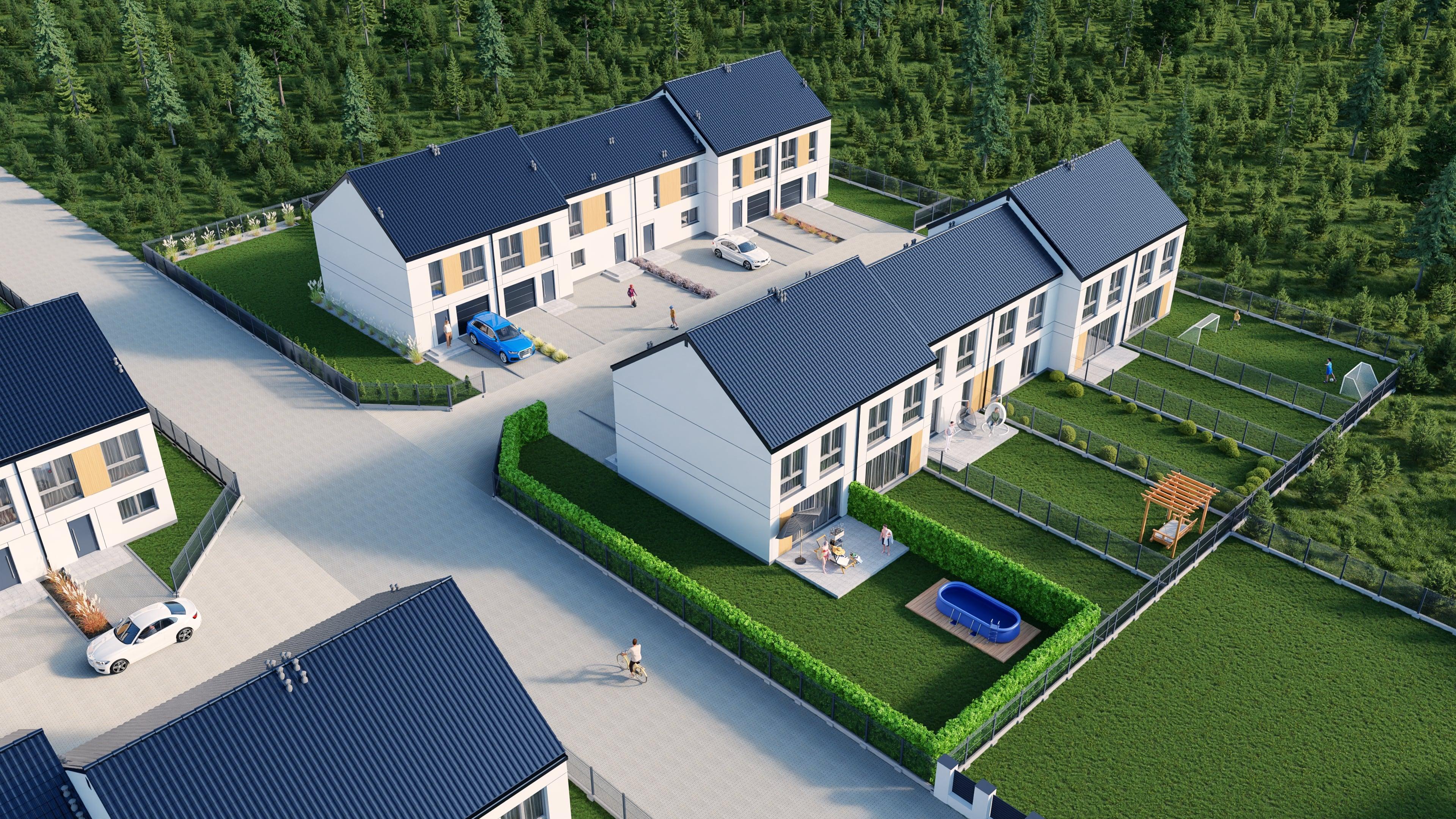 Wizualizacja osiedla z lotu ptaka - interaktywny podgląd